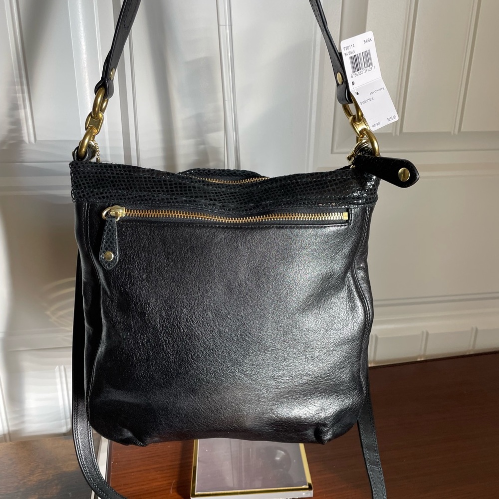Coach NWT Black Ashley Hippie Leather Bag - Picture 7 of 10
